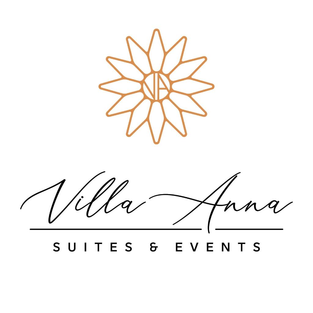un logo pour un complexe avec un tournesol dans l'établissement Villa Anna - Suites & Events, à Specchia