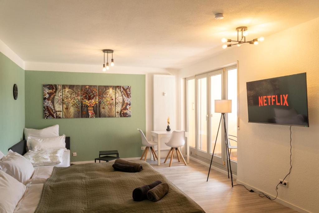 Home Shanti - Studio, Südvorstadt, Balkon, TV 5