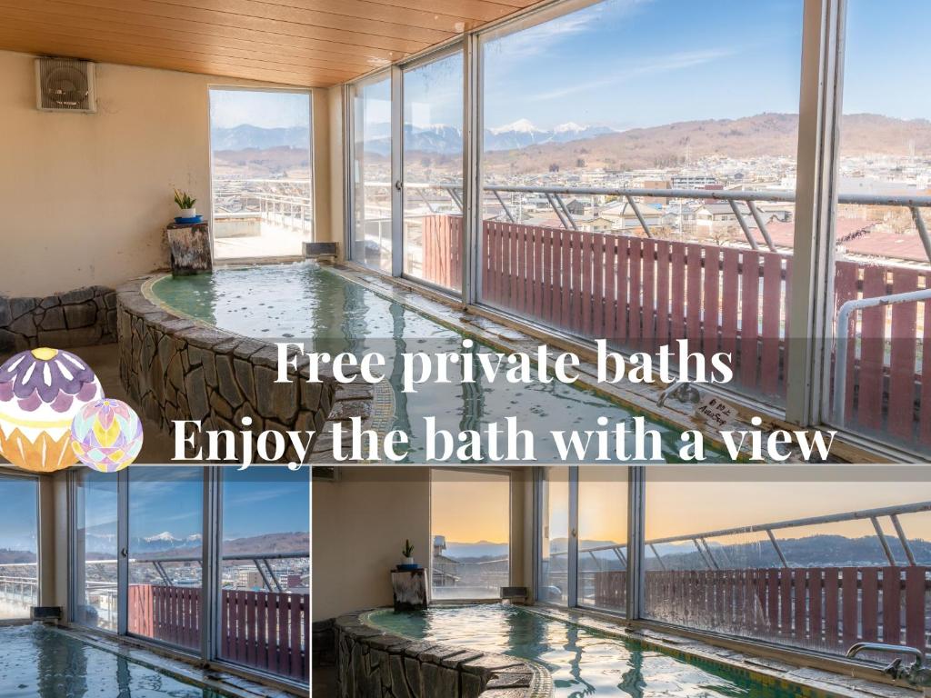 Vue générale sur la montagne ou vue sur la montagne depuis le ryokan