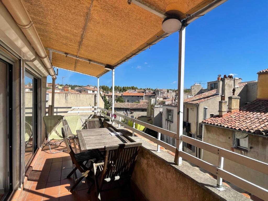 Appart Centre Mairie - Terrasse vue Ste Victoire
