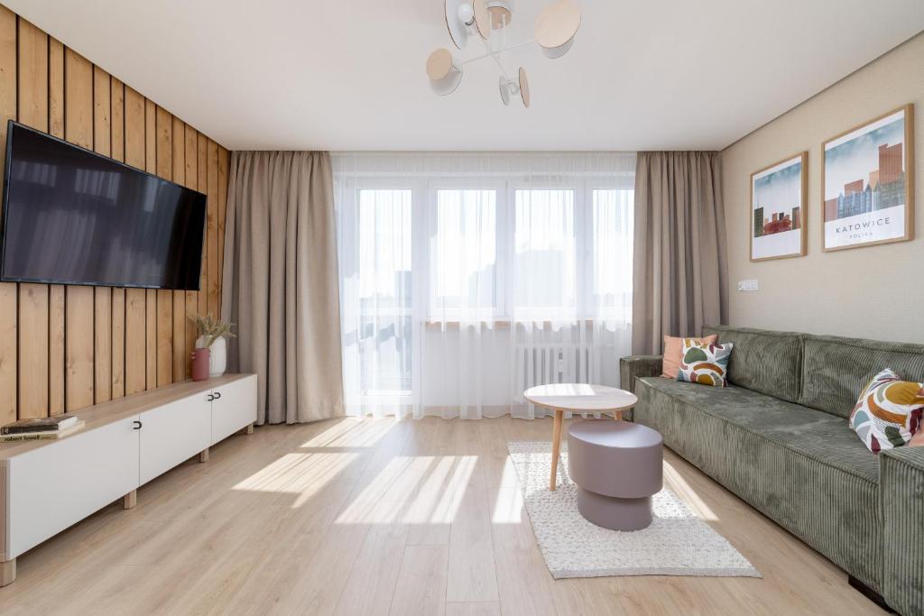 Apartament w Centrum Katowic z klimatyzacją by Noclegi Renters 1