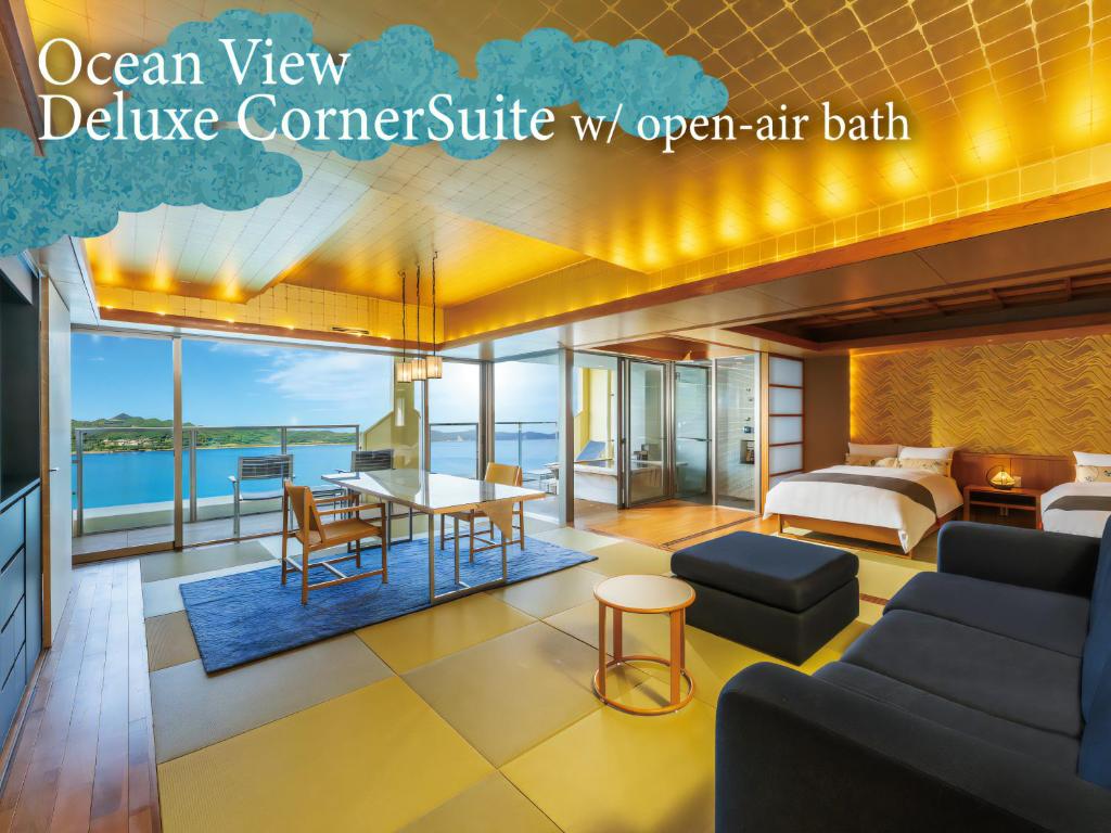 - une salle de conférence de luxe avec baignoire en plein air et vue sur l'océan dans l'établissement KAMENOI HOTEL Nachi Katsuura Kumano Kodo, à Nachikatsuura 37 autres photos