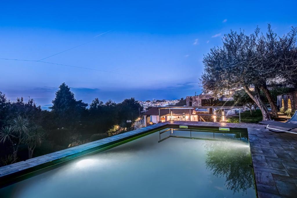 une piscine dans l'arrière-cour d'une maison dans l'établissement Villa Demetra Capri - Pool and Relaxation, à Anacapri 19 autres photos