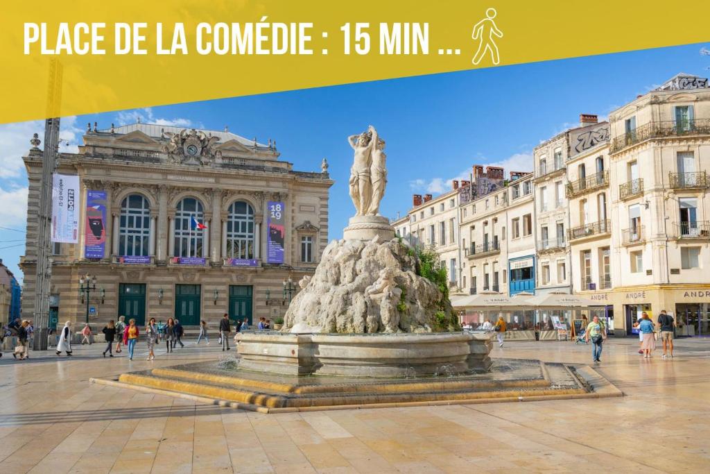 AMJA Proche clinique Saint-Roch apt 3 chambres 3 salles de bain parking gratuit idéal famille groupe coworking 10 min centre ville 10 min plage 5 min sortie autoroute 5
