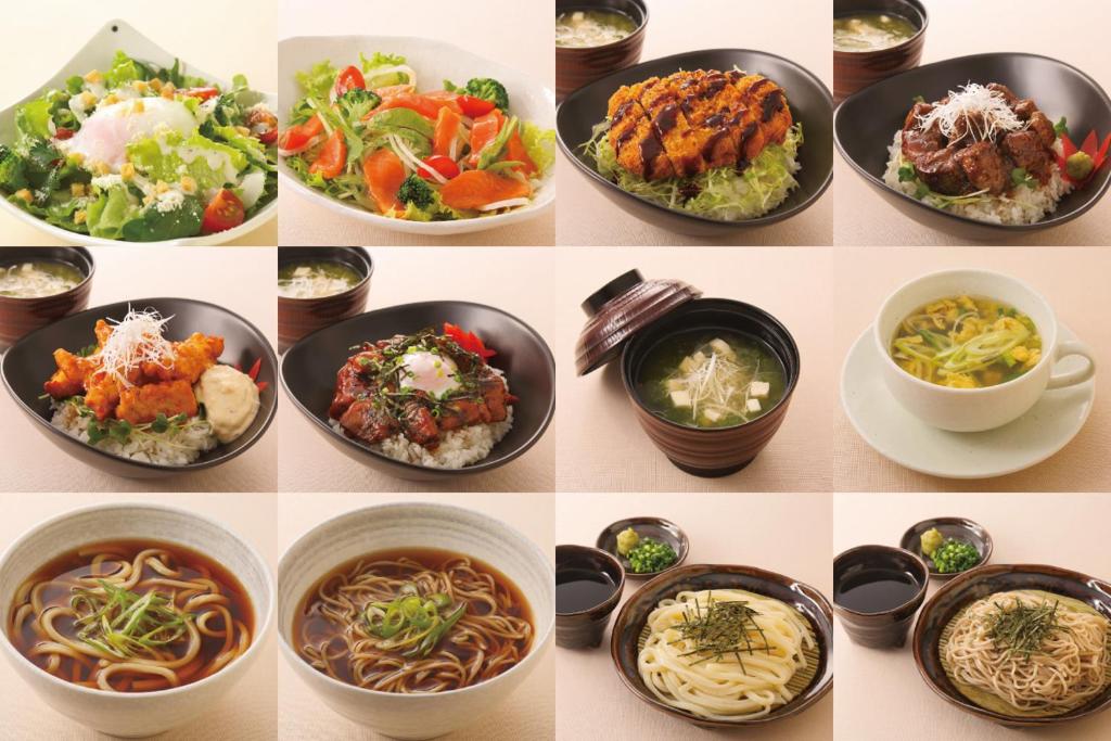 un collage de photos de différents plats alimentaires dans l'établissement Hotel Luna Coast (Adult Only), à Otaru