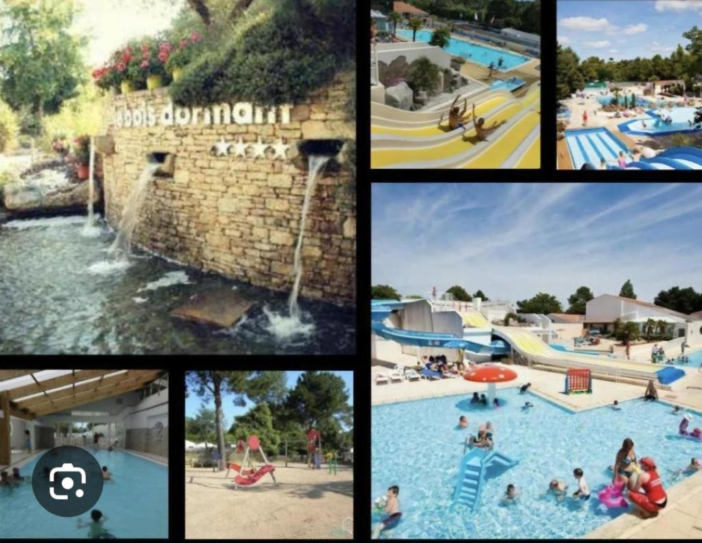Piscine de l'établissement mobil-home family 6-8 personnes Camping 4 étoiles bois dormant ou située à proximité