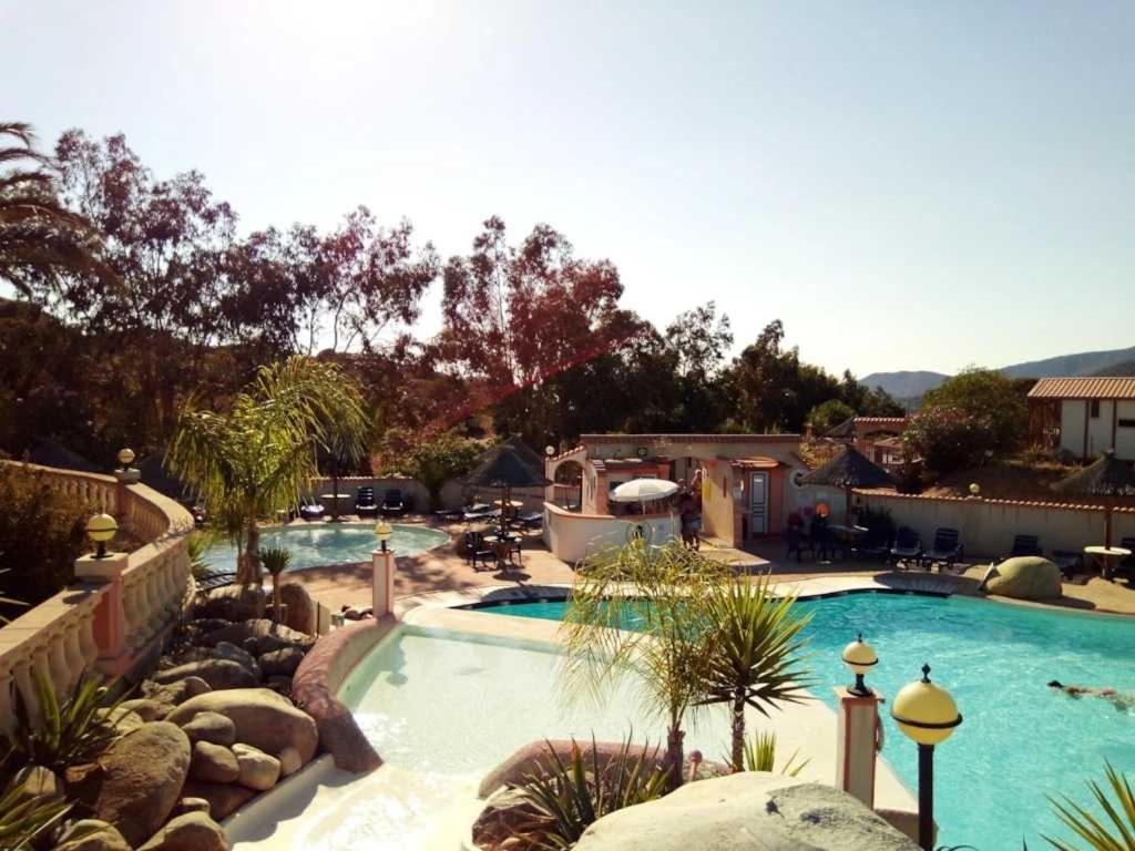 une grande piscine dans un complexe dans l'établissement Camping 3 étoiles - Piscine - ccb0fdh, à Viggianello