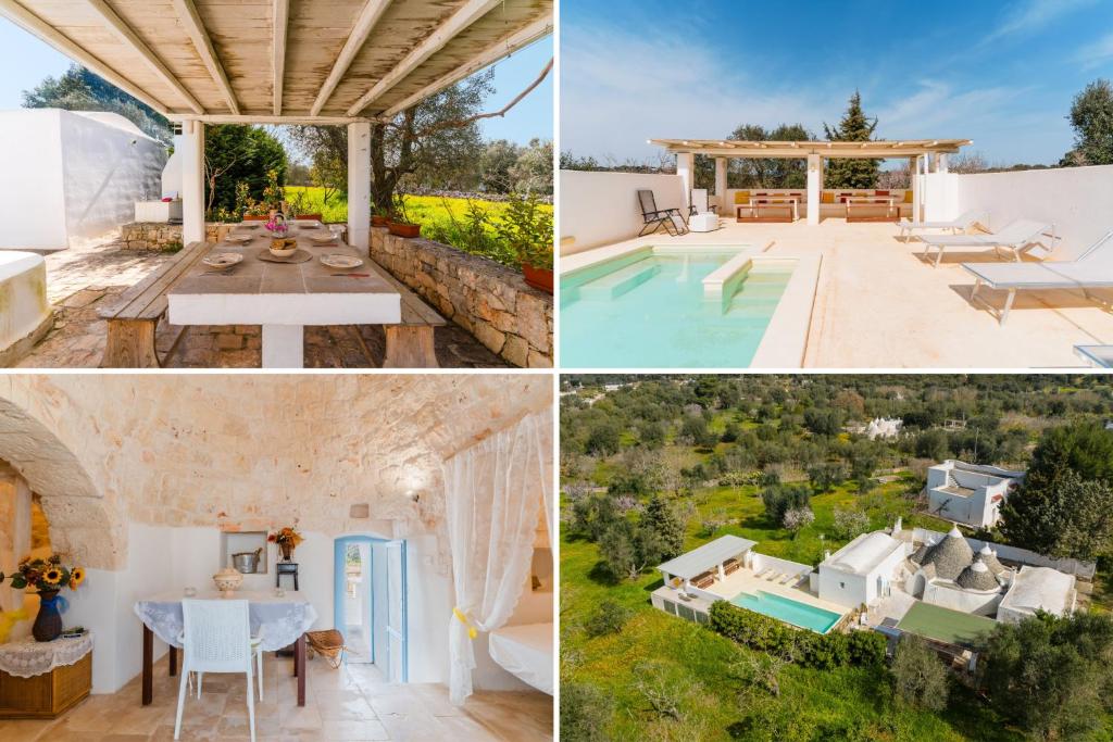 un collage de photos d'une maison dans l'établissement Trullo Gazebo - Salento Selection, à Ceglie Messapica