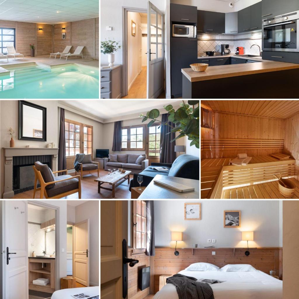 Appartement 8 personnes dans chalet privé, piscine, ski in