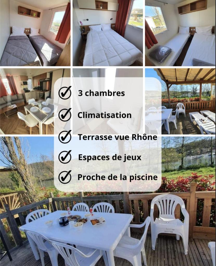 Photo de la galerie de l'établissement Les flots de Condrieu - VIA -RHÔNA -8 pers, et vue sur Rhône-BBQ, à Condrieu