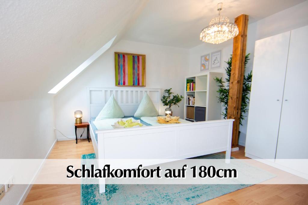 Helle 80m2 Maisonette FEWO mit tollem Balkon ins Grüne, Kingsize Bett, Smart-TV - Nur ein kurzer Spaziergang in die Altstadt und zum Domplatz - Kostenlose Parkplätze in den umliegenden Straßen - Ausgewählte Empfehlungen für Erfurt inklusive 3