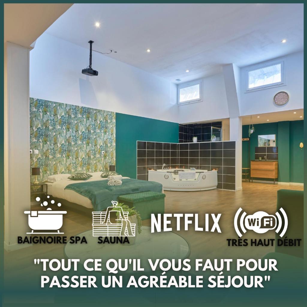 NG Prestige - Nain I Suite Spa Privatif Premium I Jacuzzi - Sauna - Netflix - Projecteur 2