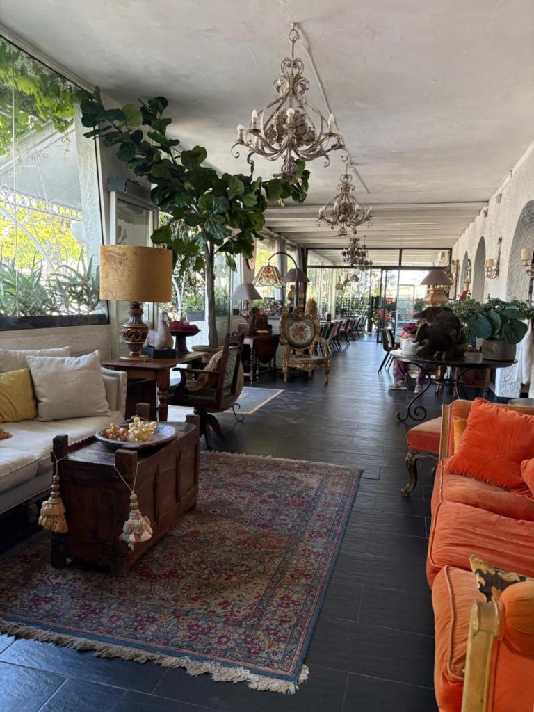 un salon rempli de meubles et d'un lustre dans l'établissement Hotel Atlantic, à Marina di Carrara