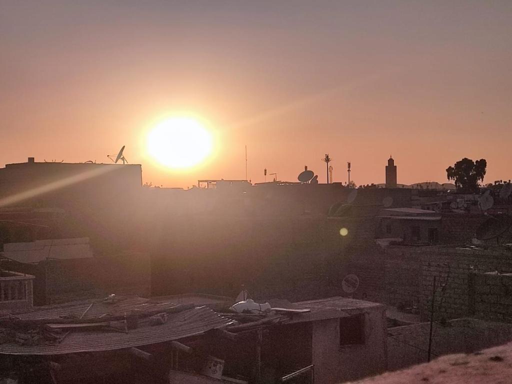 Lever ou coucher de soleil vu de le riad ou à proximité