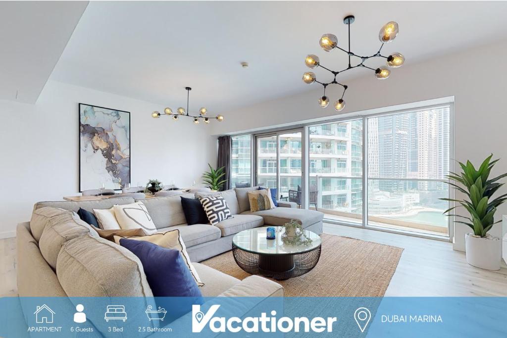 Marina Tower, Dubai Marina - Exquisite Three Bedroom