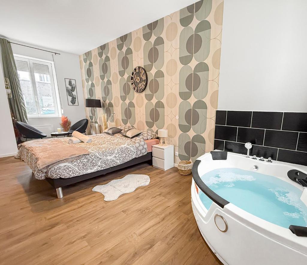 Jacuzzi privé, terrasse, Roubaix 3