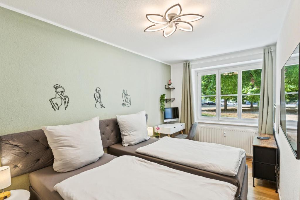 DresdenStay Nähe Elbepark 2 Schlafzimmer Kamin PS4 2