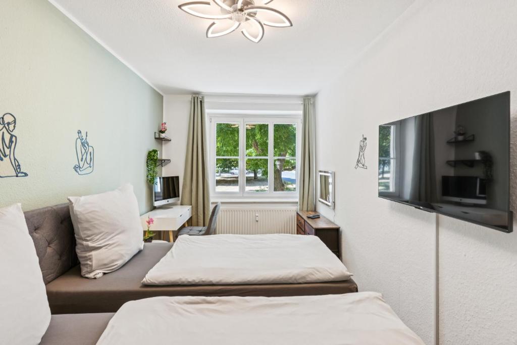 DresdenStay Nähe Elbepark 2 Schlafzimmer Kamin PS4 5
