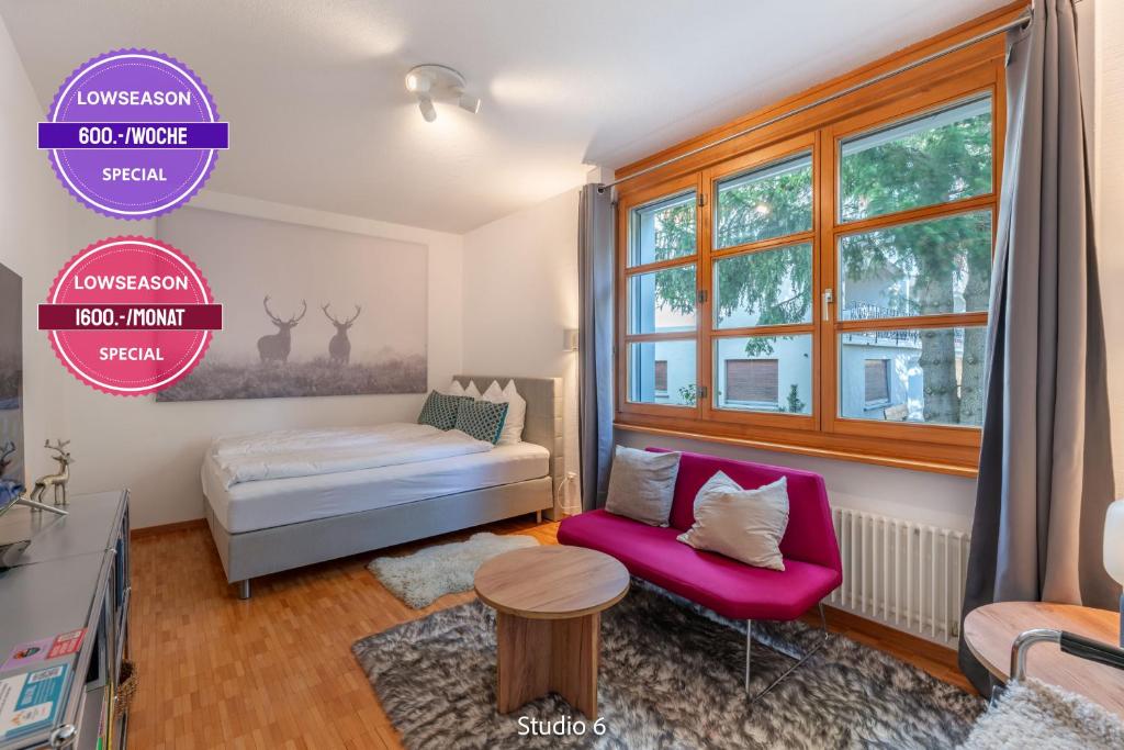 Very Central Lenzerheide Studio with Garage & Smart TV For Relax & Adventure