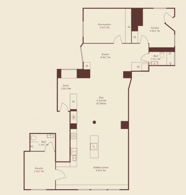 Elegant Scandinavian Apartment for 8 Guests 6