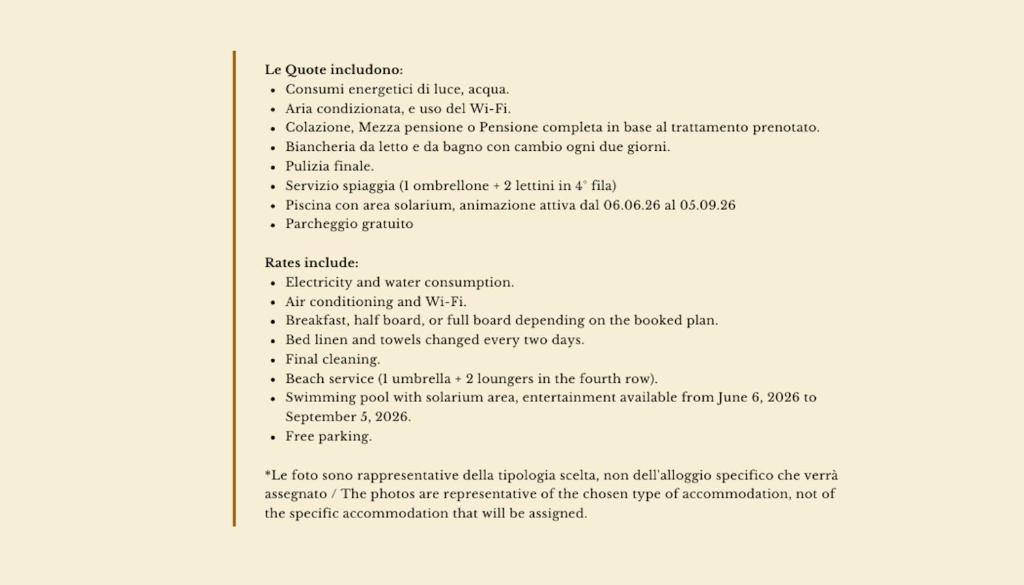 Capture d'écran d'une page d'un document dans l'établissement Hotel in Capoliveri with private beach, à Capoliveri 9 autres photos
