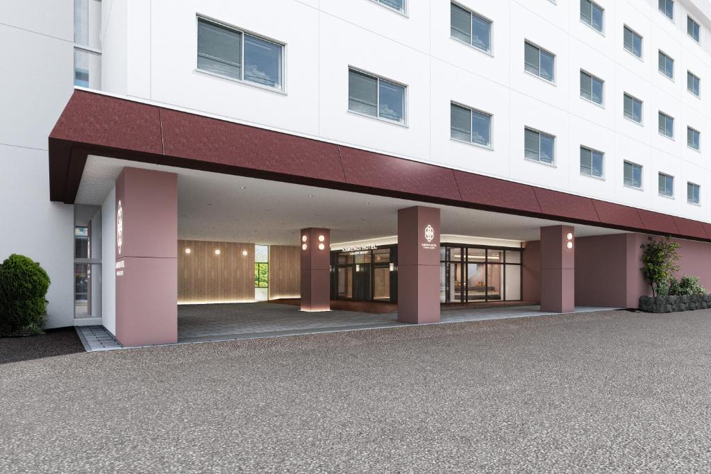 une vue extérieure d'un bâtiment dans l'établissement KAMENOI HOTEL Kusatsu Resort, à Kusatsu