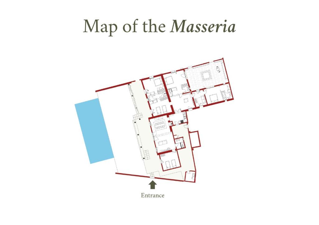 une carte du plan d'étage de la synagogue de Masaya dans l'établissement Masseria Torre Ruggeri, à Carpignano Salentino 56 autres photos