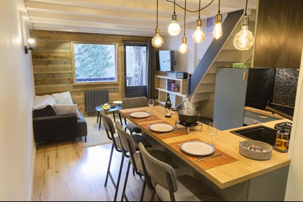 A lovely duplex with views of the Mont Blanc