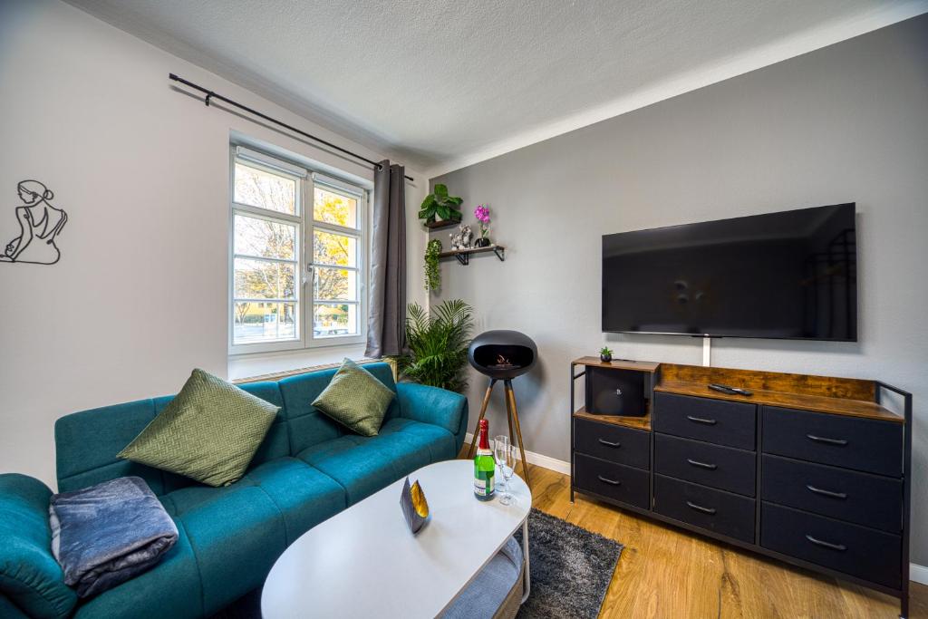 DresdenStay Modern 3 Schlafzimmer Balkon Kamin PS4 6