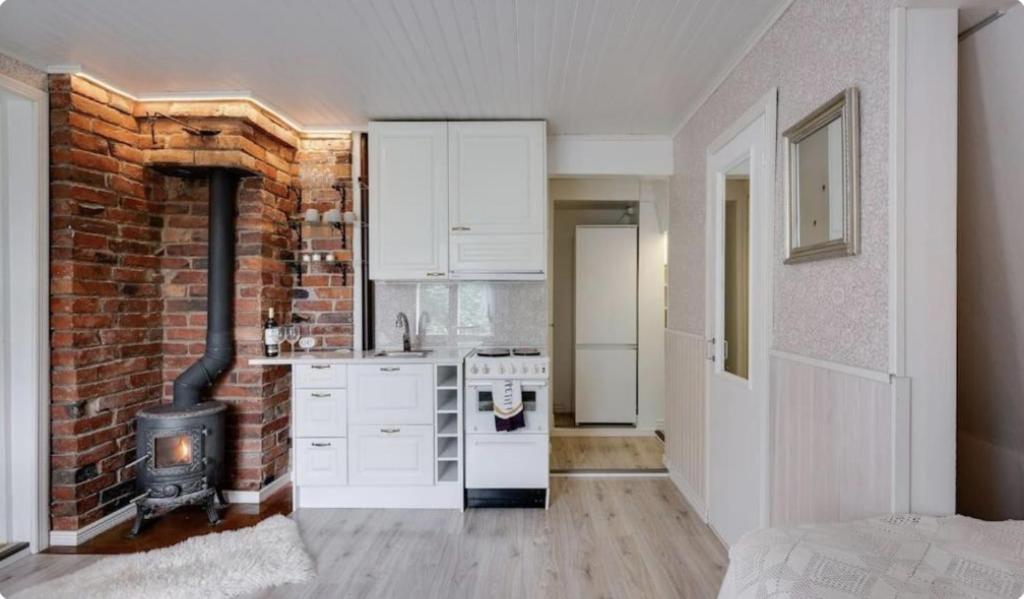 Wooden studio with parking near Aura river 1
