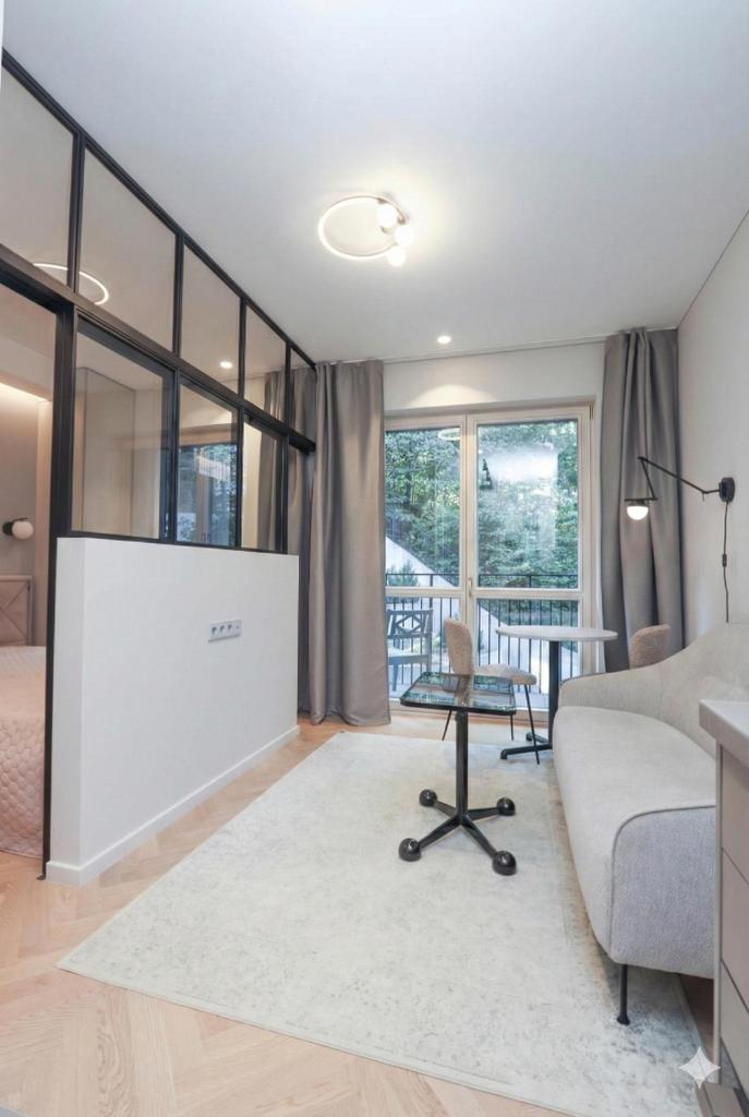 New Cozy Designer Apartment in Uzupis Walk to Old Town in a Luxury Building Garden View Balcony 7
