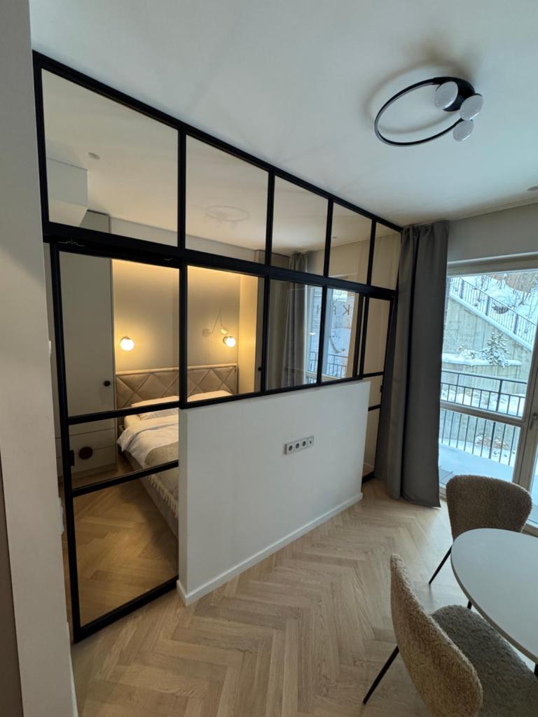New Cozy Designer Apartment in Uzupis Walk to Old Town in a Luxury Building Garden View Balcony 4