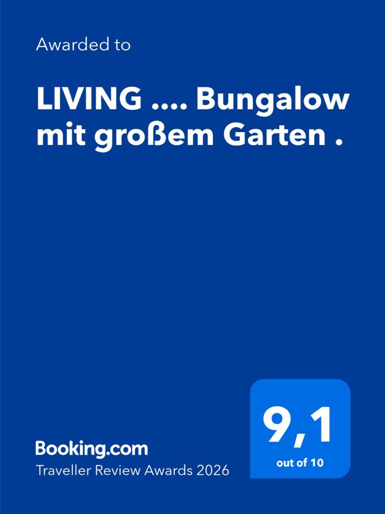 LIVING .... Bungalow mit großem Garten . 3