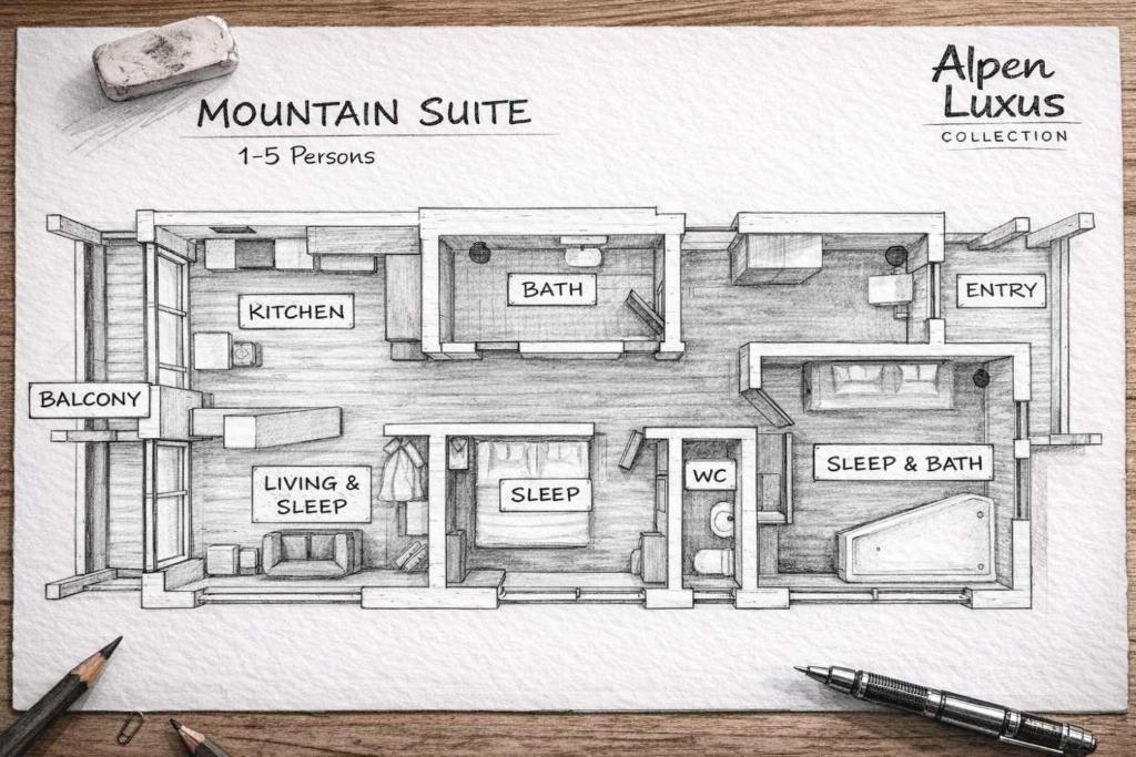 MOUNTAIN Suite - Balcony & Sauna Access 5