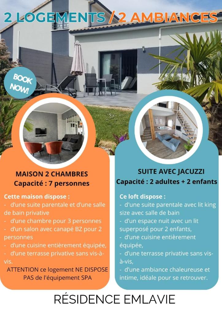 EMLAVIE - Maison familiale OU Loft SPA - à 3km Futuroscope 1