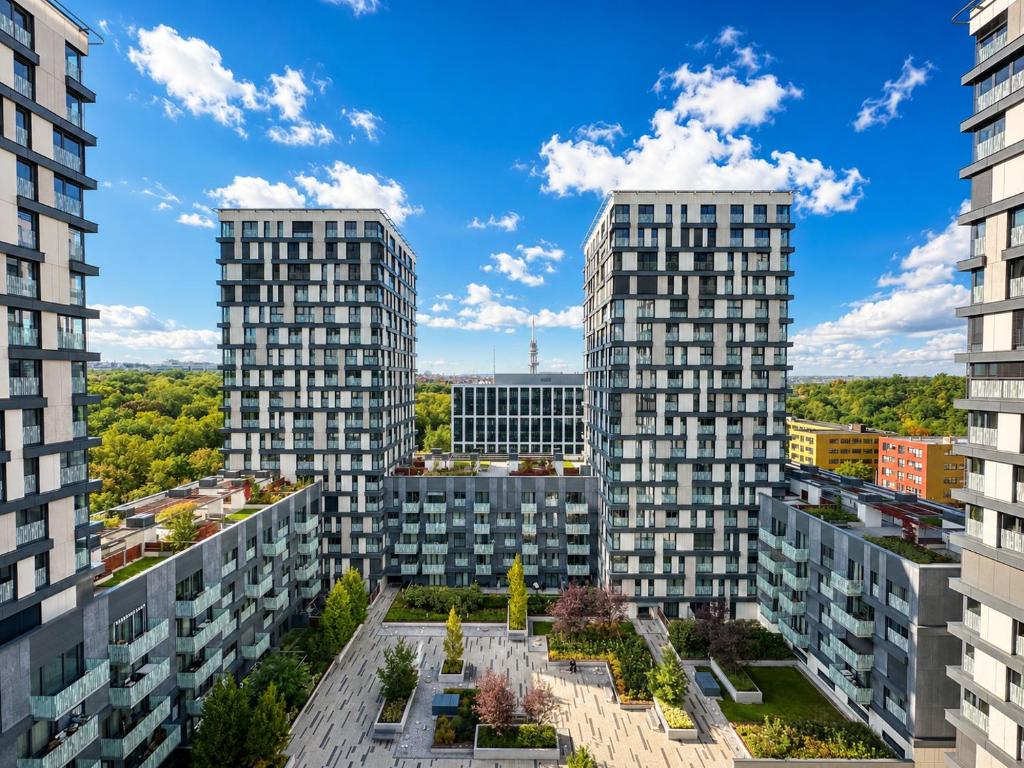 Prague apartment in residential tower · parking 6