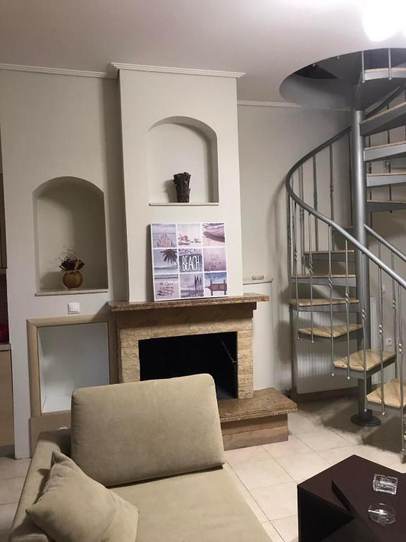 Część wypoczynkowa w obiekcie Kalamata Beach Maisonette