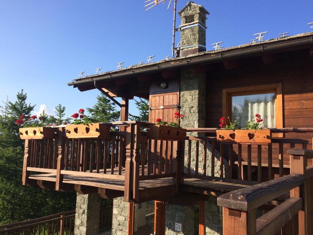 Balkón nebo terasa v ubytování Chalet D'Antan