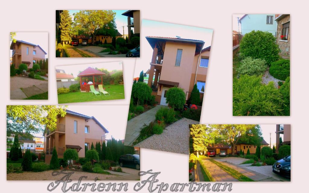 un collage di foto di case di Adrienn Apartman a Sárvár