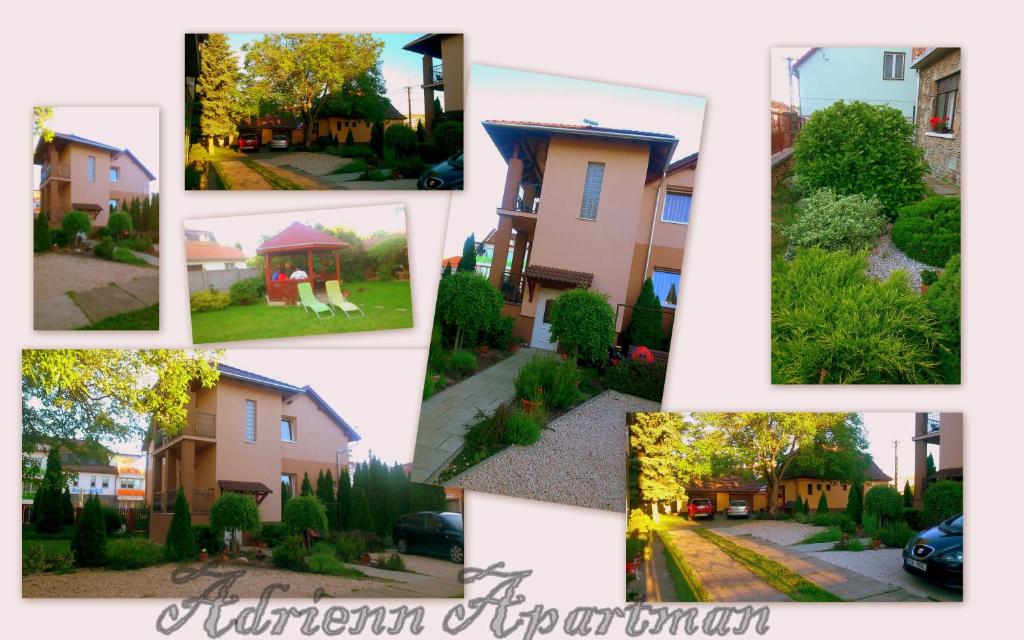 un collage de fotos de hogares en Adrienn Apartman, en Sárvár