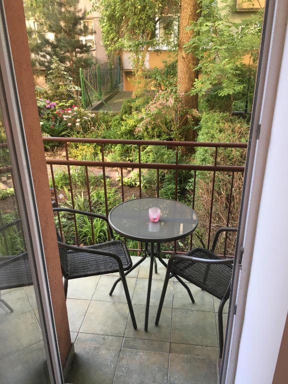 Balkón alebo terasa v ubytovaní Garden Apartment