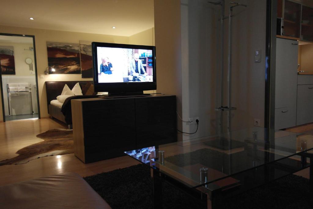 TV a/nebo společenská místnost v ubytování Pension Leichtfried