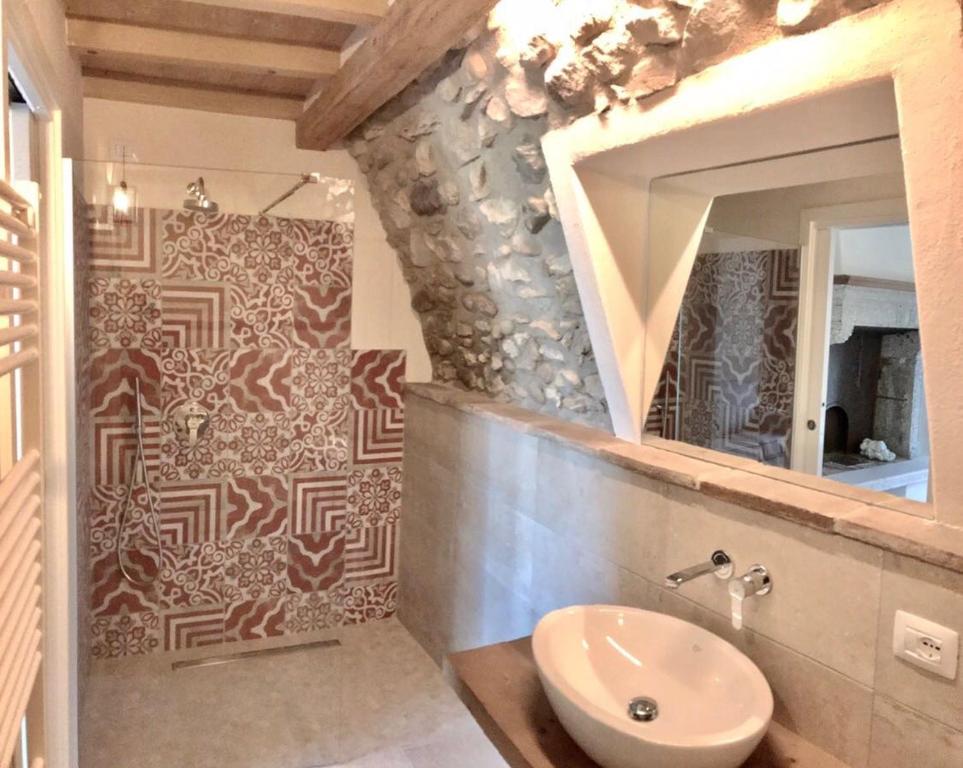 Koupelna v ubytování Casa Bardalla