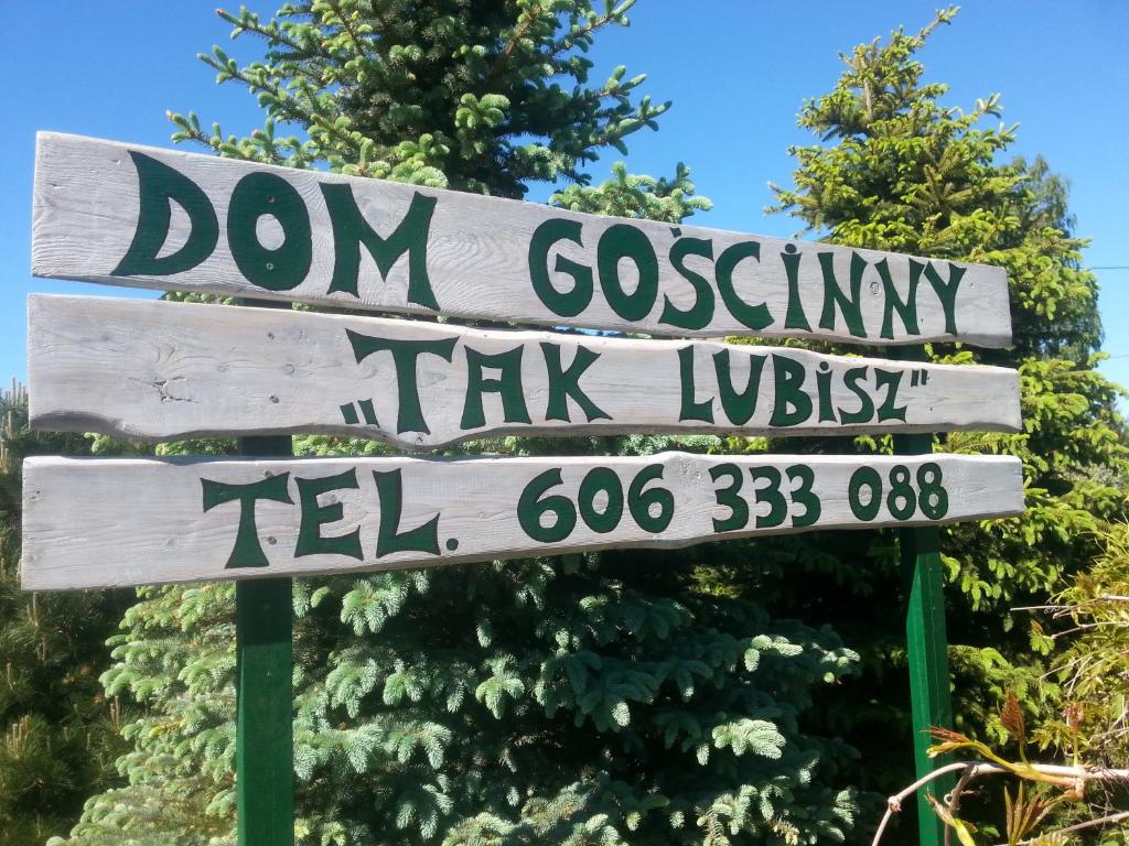 Certifikát, hodnocení, plakát nebo jiný dokument vystavený v ubytování Pokoje Goscinne "Tak Lubisz"