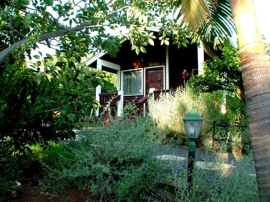 En hage utenfor The Galilee Cabin