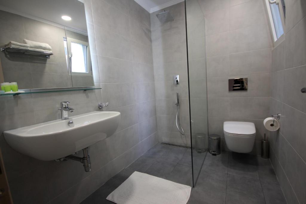 Koupelna v ubytování Hotel Ari