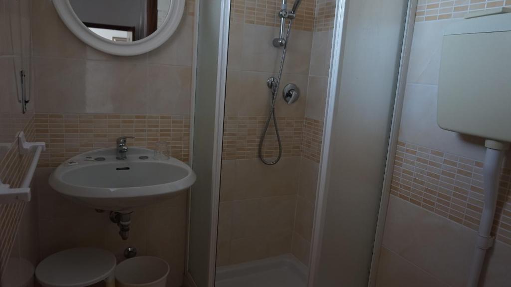 Koupelna v ubytování Hotel Daria
