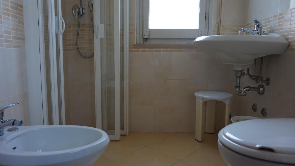 Koupelna v ubytování Hotel Daria