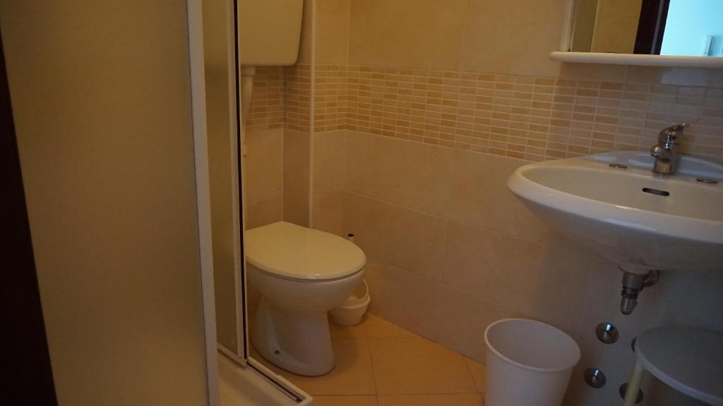 Koupelna v ubytování Hotel Daria