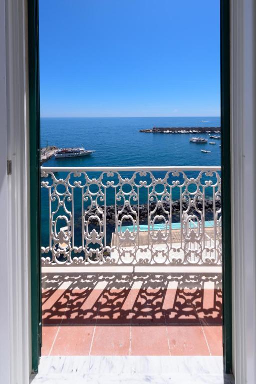 a view of the ocean from a balcony at Vista d'Amalfi in Amalfi